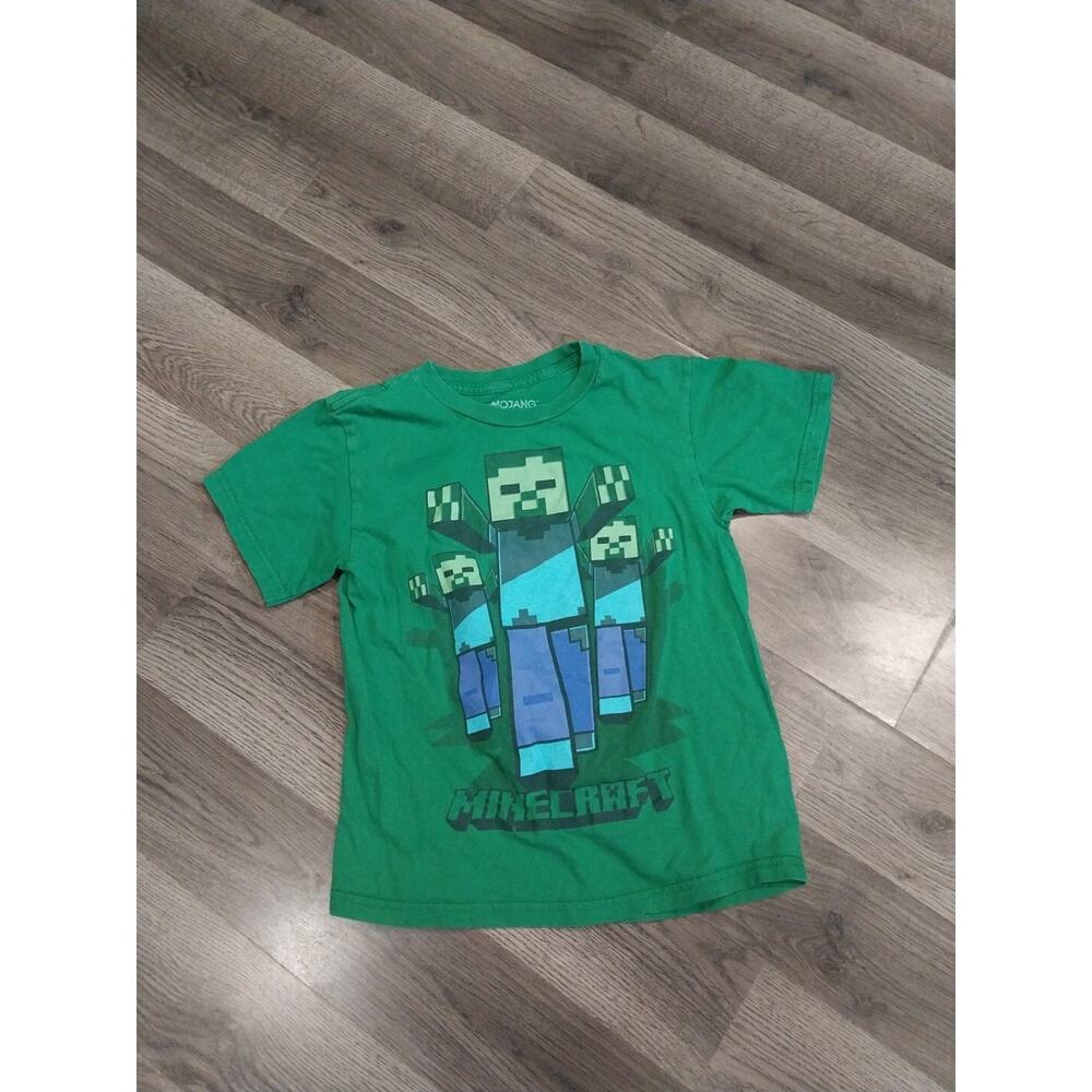 Mojang Minecraft Youth Small Boys Minecraft Tshirt Green